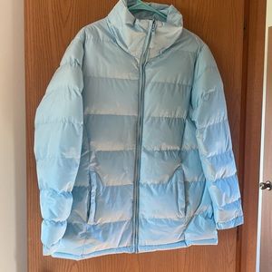 Winter coat light blue womens Lg